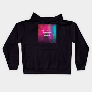 The most common form of despair is not being who you are. Soren Kierkegaard Kids Hoodie